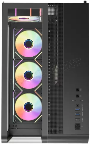 Photo de Boitier Moyen Tour ATX 1stPlayer RT7 RGB avec panneaux vitrés (Noir)