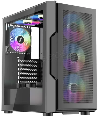 Photo de Boitier Moyen Tour ATX 1stPlayer Trilobite T7-P RGB avec panneau vitré (Noir)