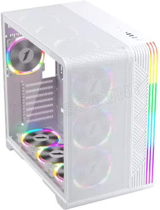 Photo de Boitier Moyen Tour ATX 1stPlayer VT7 RGB avec panneau vitré (Blanc)