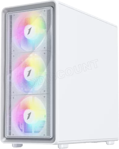 Photo de Boitier Moyen Tour ATX 1stPlayer WA8 RGB avec panneau vitré (Blanc)