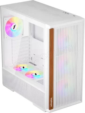Photo de Boitier Moyen Tour ATX 1stPlayer WD7 RGB avec panneau vitré (Blanc)