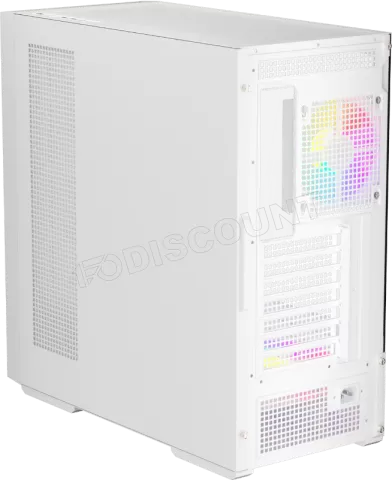 Photo de Boitier Moyen Tour ATX 1stPlayer WD7 RGB avec panneau vitré (Blanc)