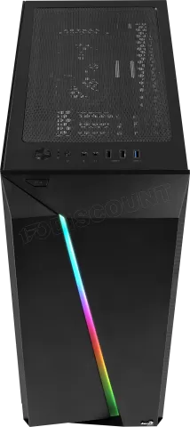 Photo de Boitier Moyen Tour ATX AeroCool Cylon Pro Tempered Glass RGB avec panneau vitré (Noir)