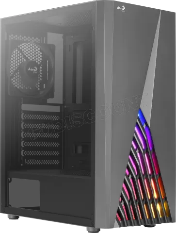 Photo de Boitier Moyen Tour ATX AeroCool Delta-A RGB avec panneau vitré (Noir)