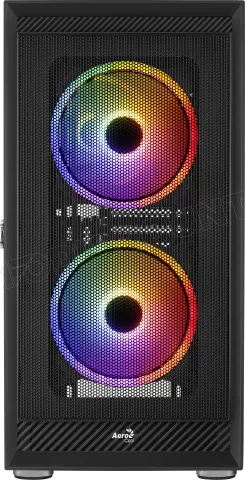 Photo de Boitier Moyen Tour ATX AeroCool Graphite RGB avec panneau vitré (Noir)