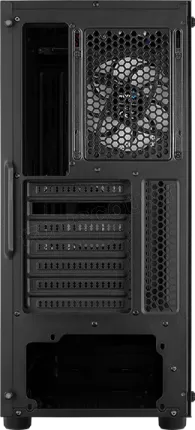 Photo de Boitier Moyen Tour ATX AeroCool Menace Saturn F RGB avec panneau vitré (Noir)
