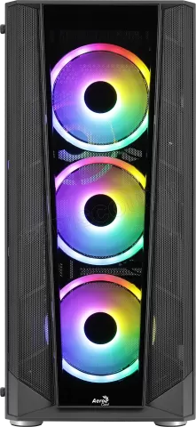 Photo de Boitier Moyen Tour ATX AeroCool Prism v2 RGB avec panneaux vitrés (Noir)