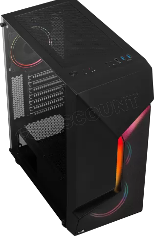 Photo de Boitier Moyen Tour ATX AeroCool Scape V3 RGB avec panneau vitré (Noir)