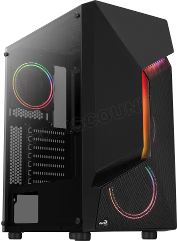 Photo de Boitier Moyen Tour ATX AeroCool Scape V3 RGB avec panneau vitré (Noir)