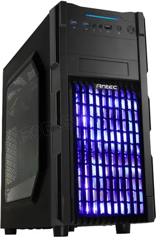 Photo de Boitier Moyen Tour ATX Antec Gaming GX200 Blue avec fenêtre (Noir)