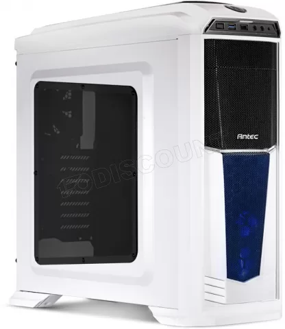 Photo de Boitier Moyen Tour ATX Antec Gaming GX330 avec fenêtre (Blanc)