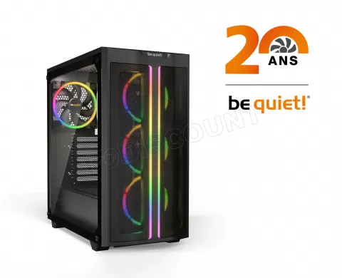 Photo de Boitier Moyen Tour ATX Be Quiet Pure Base 500 FX RGB avec panneau vitré (Noir) #bqsince02