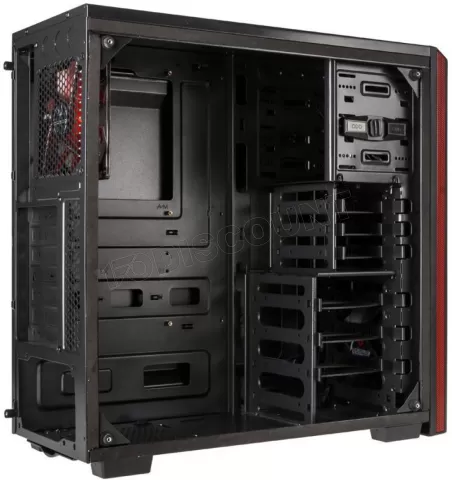 Photo de Boitier Moyen Tour ATX BitFenix Nova TG avec Panneaux vitrés (Noir/Rouge)