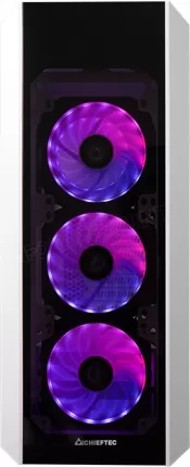 Photo de Boitier Moyen Tour ATX Chieftec Scorpion 3 RGB avec panneaux vitrés (Blanc)