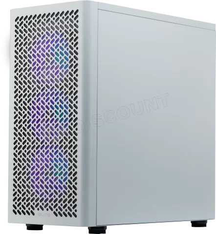 Photo de Boitier Moyen Tour ATX Cooler Master Elite 502 RGB avec panneau vitré (Blanc)