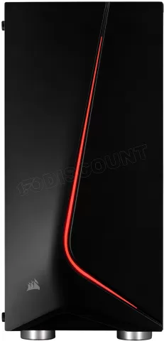 Photo de Boitier Moyen Tour ATX Corsair Carbide Spec-06 avec panneau vitré (Noir/Rouge)