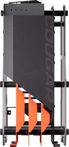 Photo de Boitier Moyen Tour ATX Cougar Blazer Essence RGB avec panneaux vitrés (Noir/Orange)