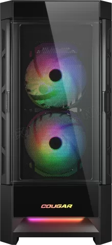 Photo de Boitier Moyen Tour ATX Cougar DuoFace RGB avec panneaux vitrés (Noir)