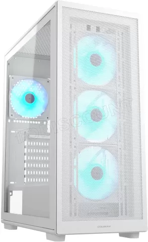 Photo de Boitier Moyen Tour ATX Cougar MX220 RGB avec panneau vitré (Blanc)