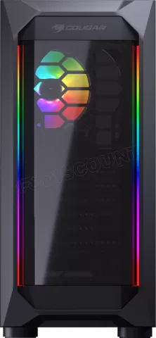 Photo de Boitier Moyen Tour ATX Cougar MX410 RGB avec panneaux vitrés (Noir)