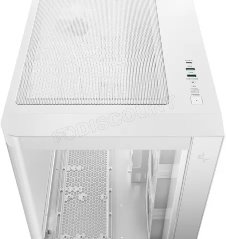 Photo de Boitier Moyen Tour ATX DeepCool CG530U 4F RGB avec panneaux vitrés (Blanc)
