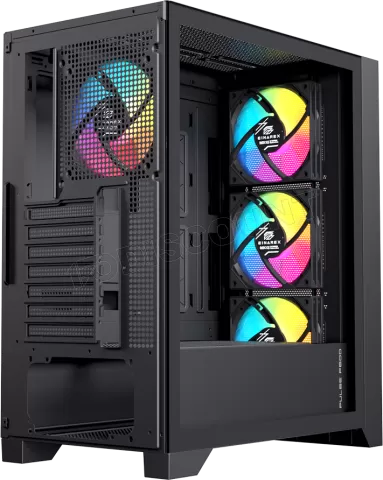 Photo de Boitier Moyen Tour ATX Einarex P600 RGB avec panneau vitré (Noir)