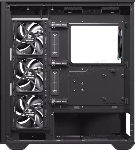 Photo de Boitier Moyen Tour ATX Einarex S700 RGB avec panneau vitré (Noir)