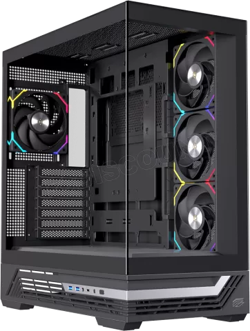Photo de Boitier Moyen Tour ATX Einarex S800 RGB avec panneaux vitrés (Noir)