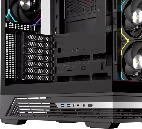 Photo de Boitier Moyen Tour ATX Einarex S800 RGB avec panneaux vitrés (Noir)