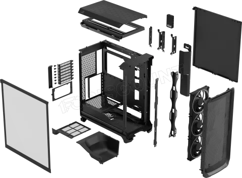 Photo de Boitier Moyen Tour ATX Fractal Design Meshify 3 Ambience Pro RGB avec panneau vitré (Noir)