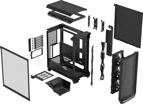 Photo de Boitier Moyen Tour ATX Fractal Design Meshify 3 avec panneau vitré (Noir)