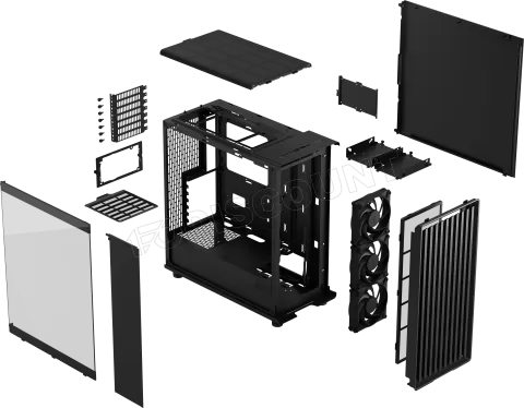 Photo de Boitier Moyen Tour ATX Fractal Design North Momentum avec panneau vitré (Noir)