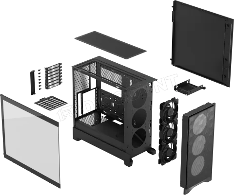 Photo de Boitier Moyen Tour ATX Fractal Design Pop 2 Air avec panneau vitré (Noir)