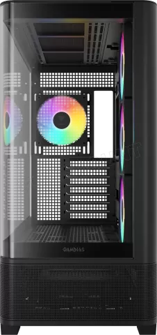 Photo de Boitier Moyen Tour ATX Gamdias Atlas P2 CG RGB avec panneaux vitrés (Noir)