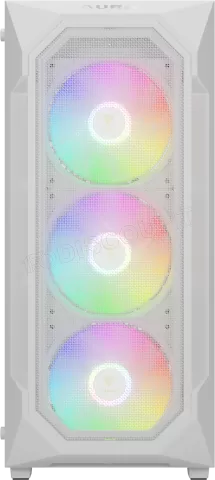 Photo de Boitier Moyen Tour ATX Gamdias Aura GC1 Elite RGB avec panneau vitré (Blanc)