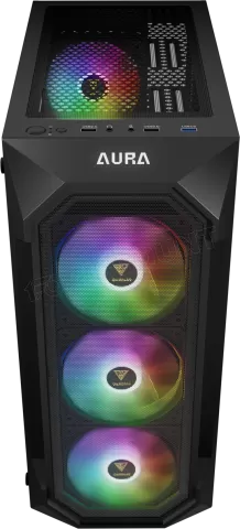 Photo de Boitier Moyen Tour ATX Gamdias Aura GC1 Elite RGB avec panneaux vitrés (Noir)
