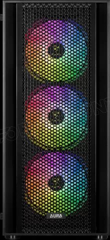  GAMDIAS Boitier Moyen Tour ATX Aura GC2 RGB avec panneaux  vitrés (Noir) : Electronics