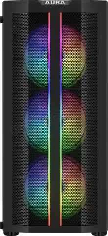 Photo de Boitier Moyen Tour ATX Gamdias Aura GC3 Elite RGB avec panneaux vitrés (Noir)