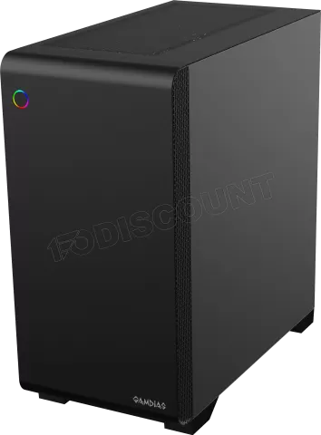 Photo de Boitier Moyen Tour ATX Gamdias Mars M2 RGB avec panneaux vitrés (Noir)