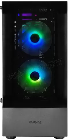 Photo de Boitier Moyen Tour ATX Gamdias Talos E3 RGB avec panneau vitré (Noir)