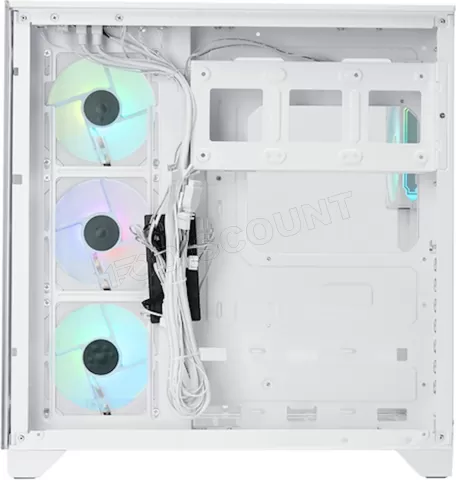 Photo de Boitier Moyen Tour ATX iTek Dark Cave Pano RGB avec panneaux vitrés (Blanc)