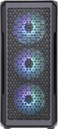 Photo de Boitier Moyen Tour ATX iTek Six Triangle RGB avec panneau vitré (Noir)