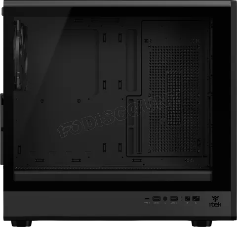 Photo de Boitier Moyen Tour ATX iTek Woody W2B ARGB avec panneau vitré (Noir)