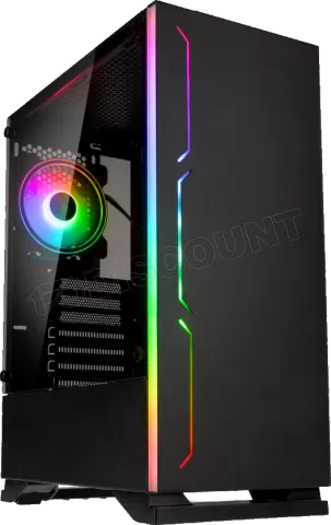 Photo de Boitier Moyen Tour ATX Kolink Inspire K11 RGB avec panneaux vitrés (Noir)
