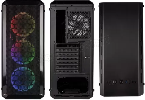 Photo de Boitier Moyen Tour ATX Kolink Levante v2 RGB avec panneaux vitrés (Noir)