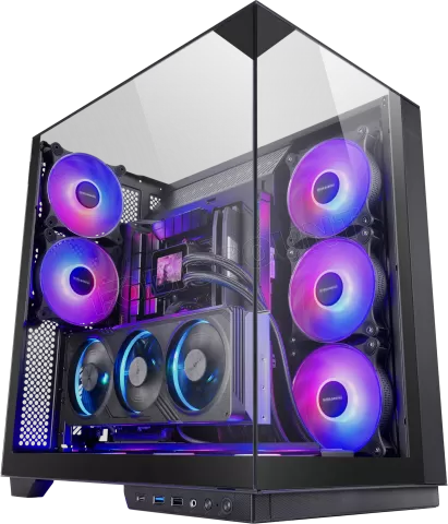 Photo de Boitier Moyen Tour ATX Mars Gaming MC-3GF RGB avec panneaux vitrés (Noir)