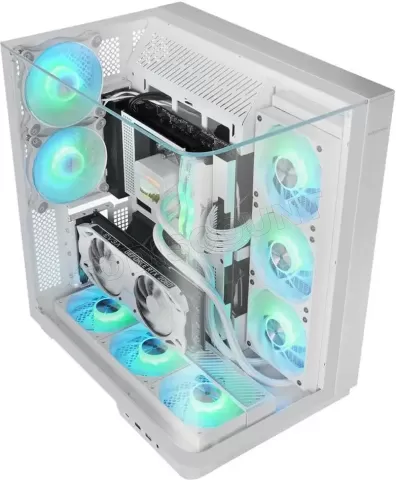 Photo de Boitier Moyen Tour ATX Mars Gaming MC-Infinio RGB avec panneaux vitrés (Blanc)
