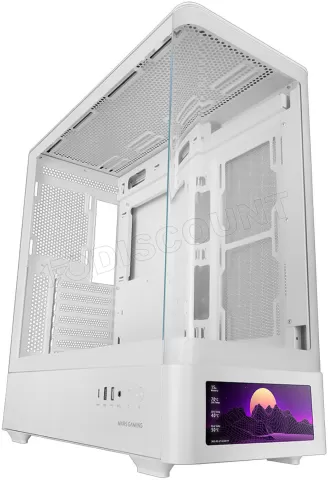 Photo de Boitier Moyen Tour ATX Mars Gaming MC-LCD Pro avec panneaux vitrés (Blanc)