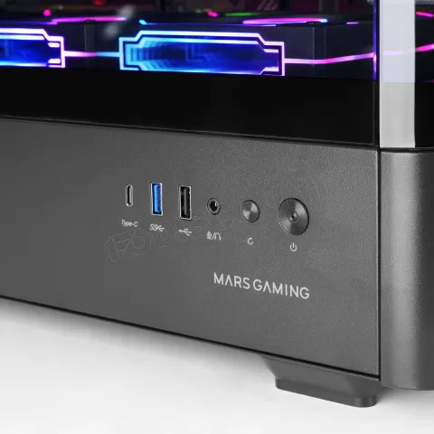 Photo de Boitier Moyen Tour ATX Mars Gaming MC-LCD Pro avec panneaux vitrés (Noir)