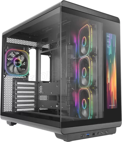 Photo de Boitier Moyen Tour ATX Mars Gaming MC-REVMAX RGB avec panneaux vitrés (Noir)